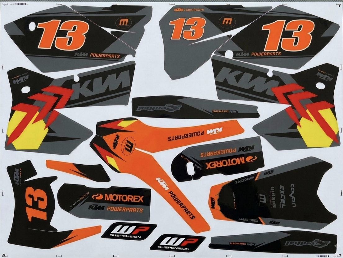 Adhesivos para KTM EXC/SX 2005-2007 RB black - Image 2