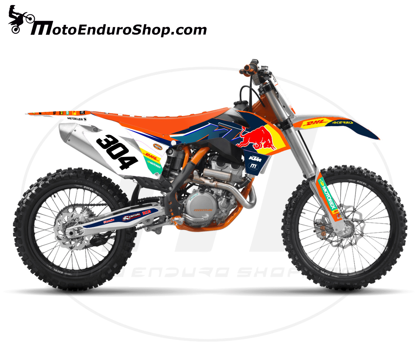 Glossy Silver KTM Logo Stickers (2 Pack) – 2.4" X 0.7" – Universal Moto Tank Decals