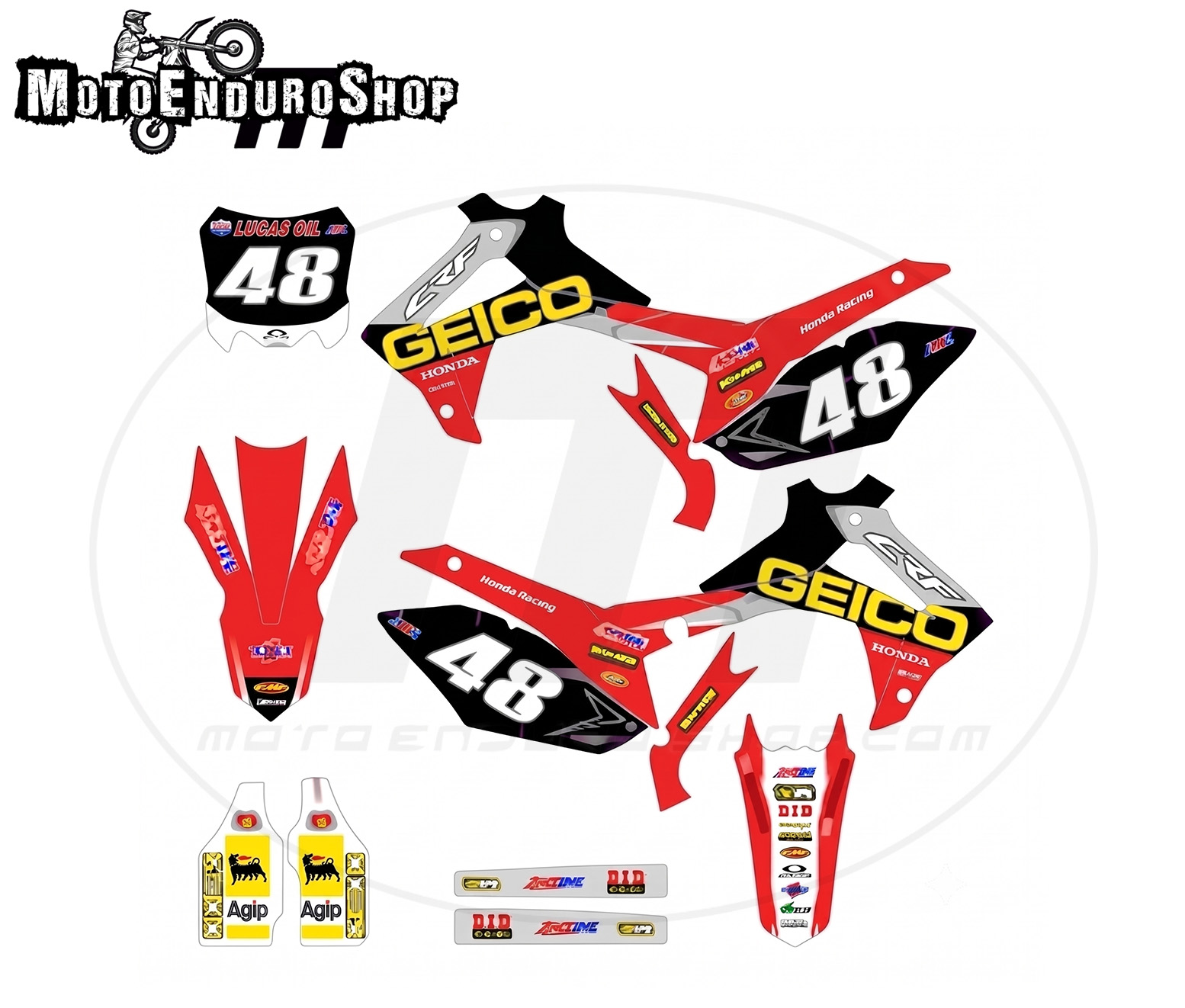 Adhesivos para Honda CRF 250/450 2013-2017 modelo Reims - Imagen 2