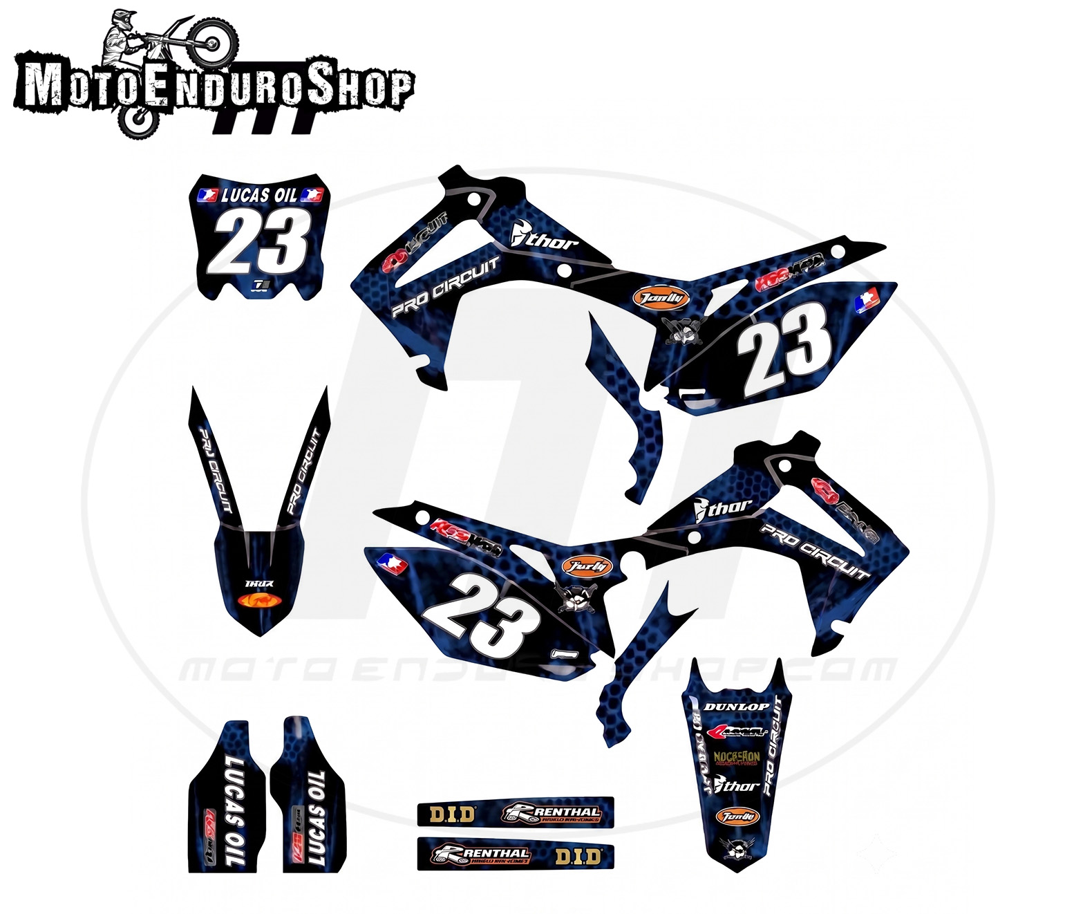 Adhesivos para Honda CRF 250/450 2013-2017 modelo Rennes - Imagen 2