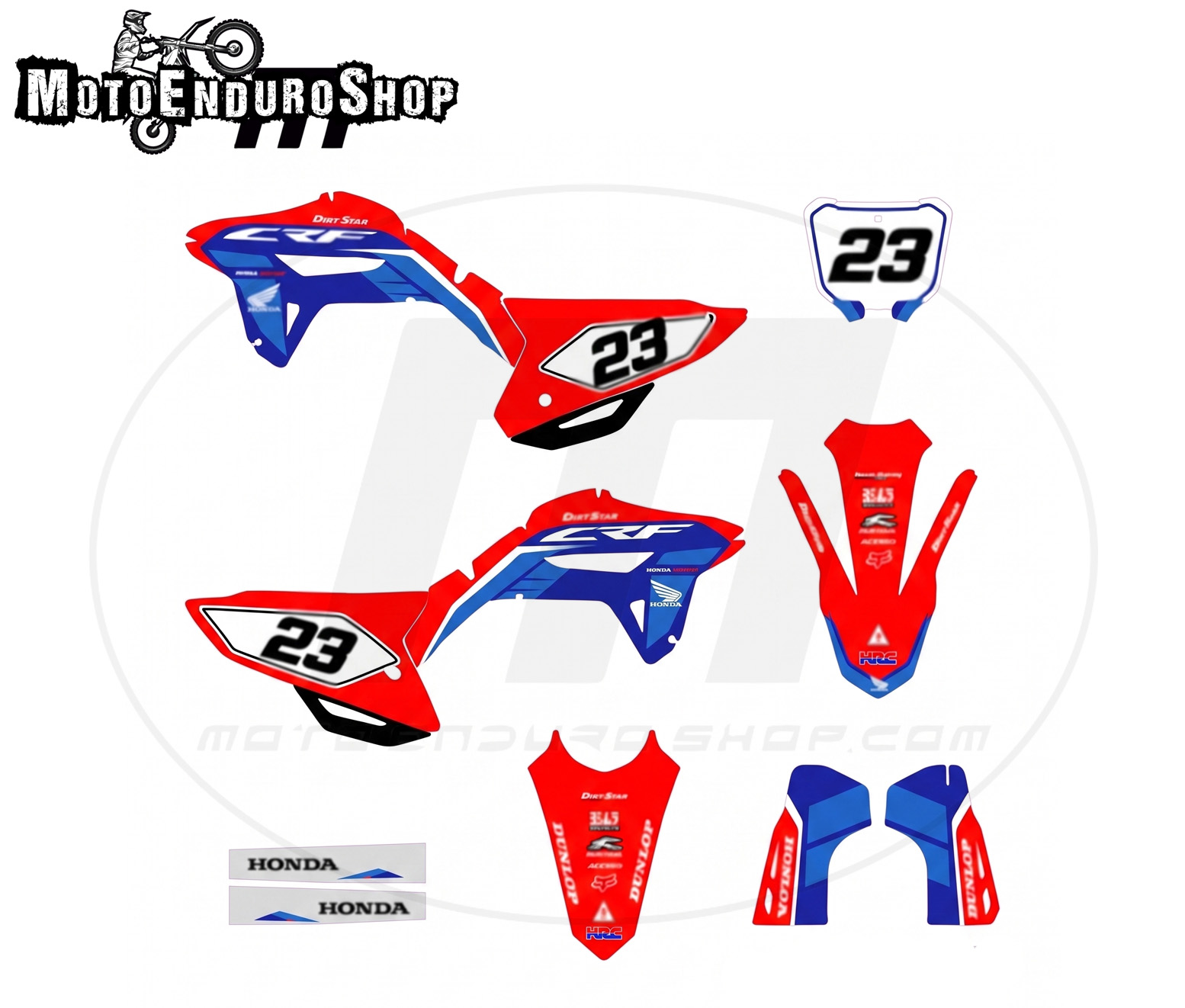 Adhesivos para Honda CRF 250/450 2021-2024 modelo Birmingham - Imagen 2
