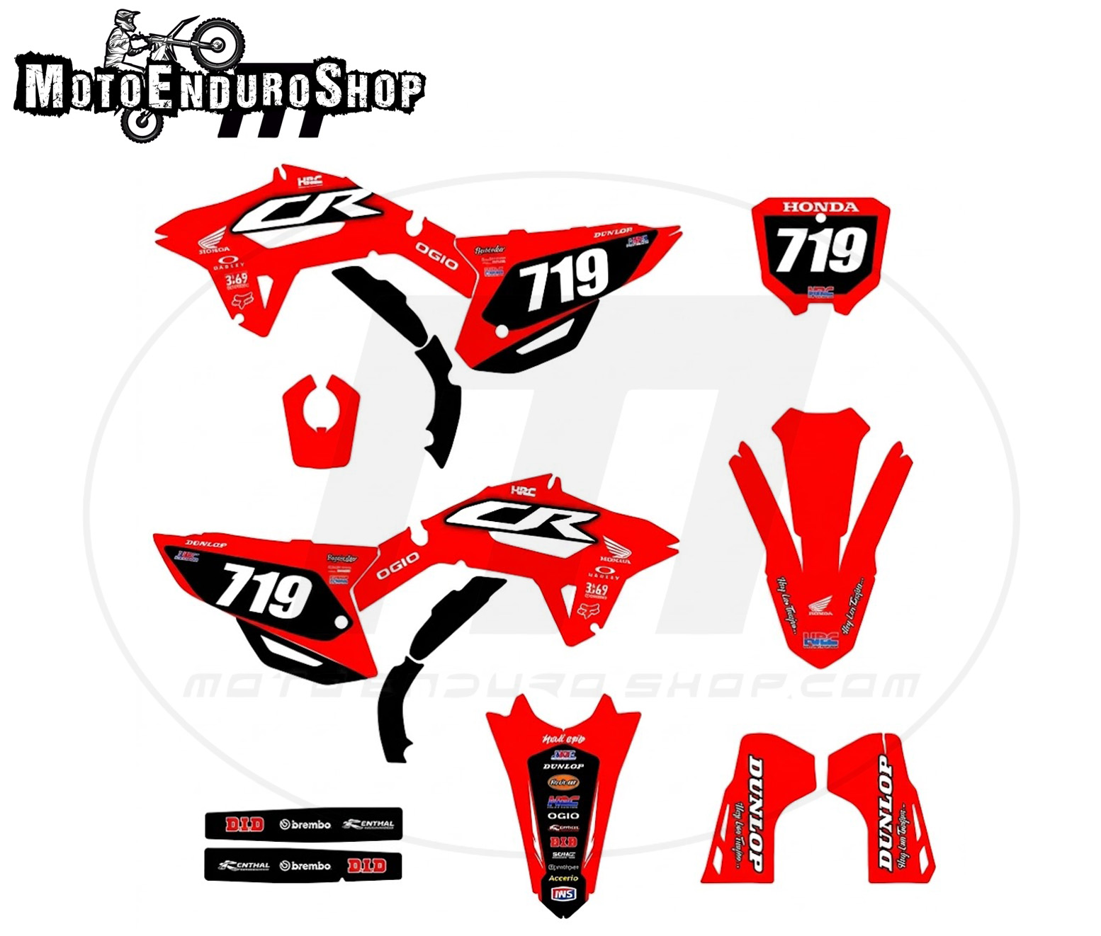 Adhesivos para Honda CRF 250/450 2021-2024 modelo Glasgow - Imagen 2